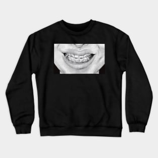 drawing insecurities braces teeth body positivity Crewneck Sweatshirt